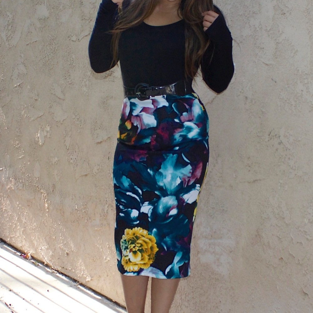 *Brand New** floral pencil skirt by Glamorous